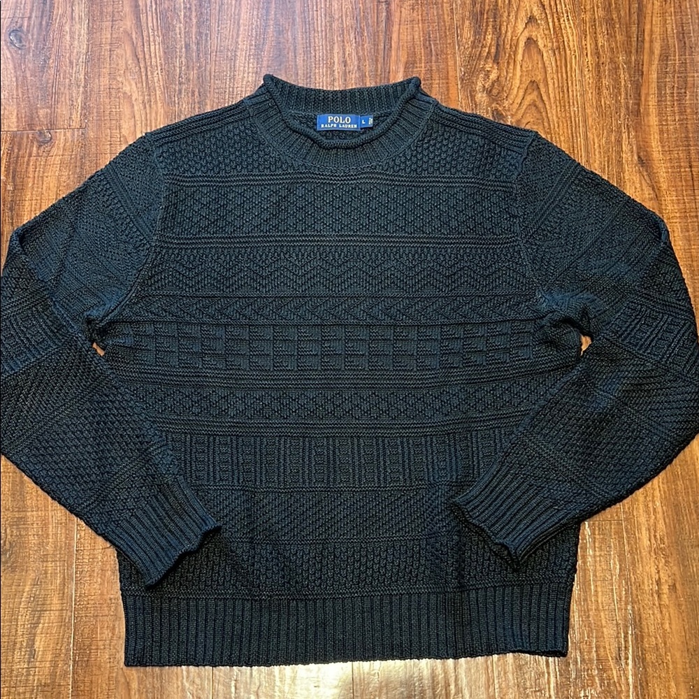 Polo by Ralph Lauren Black Men's size large Sweater